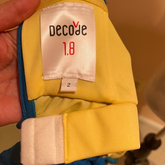 Blue / turquoise chiffon minidress/ party dress - Picture 4 of 6